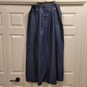 Elegant Blue Maxi Skirt